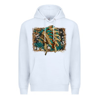 White indian headdress with background Premium Hoodie - HRA Design Shop