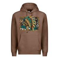 Chestnut indian headdress with background Premium Hoodie - HRA Design Shop