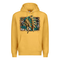 Mustard indian headdress with background Premium Hoodie - HRA Design Shop