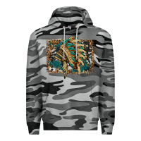Slate Camo indian headdress with background Premium Hoodie - HRA Design Shop