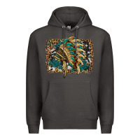 Smoke indian headdress with background Premium Hoodie - HRA Design Shop