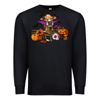 Black Heifer Cow Halloween Premium Sweatshirt - RanaPortraitStore