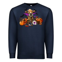 Navy Heifer Cow Halloween Premium Sweatshirt - RanaPortraitStore