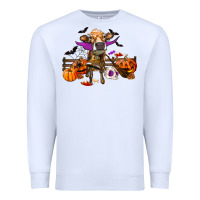 White Heifer Cow Halloween Premium Sweatshirt - RanaPortraitStore