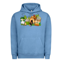 Pigment Pebble Blue chicken coffee cups Urban Hoodie - AdoDesignShop