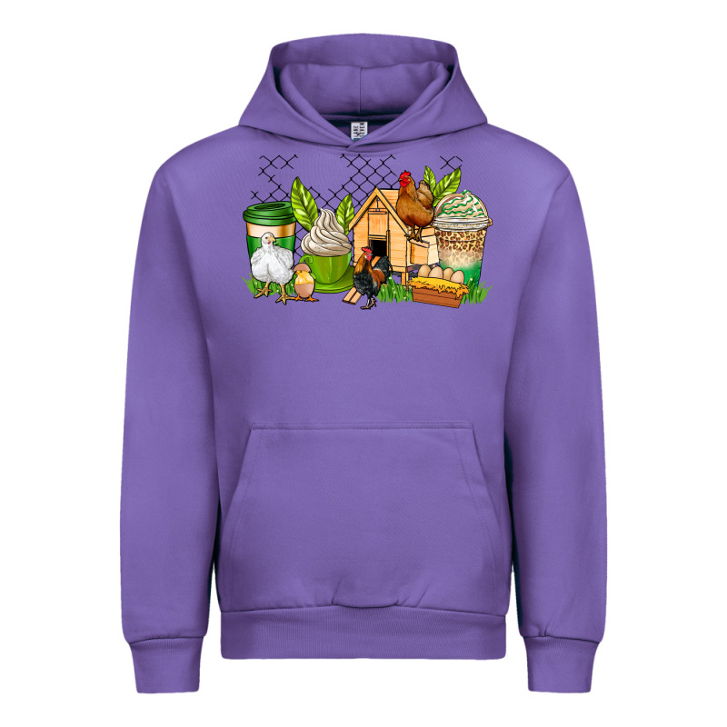 Chicken Coffee Cups Urban Hoodie by AdoDesignShop | Teevron