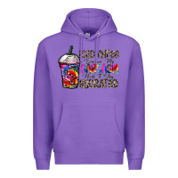 Purple coffee because my sarcasm needs to stay png Premium Hoodie - CowhideDigitalArt