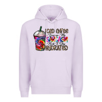 Lilac coffee because my sarcasm needs to stay png Premium Hoodie - CowhideDigitalArt