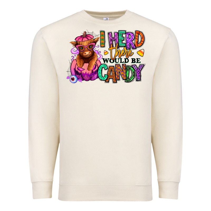 I Herd There Would Be Candy Heifer Premium Sweatshirt by RanaPortraitStore | Teevron