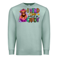 Seafoam I herd there would be candy Heifer Premium Sweatshirt - RanaPortraitStore