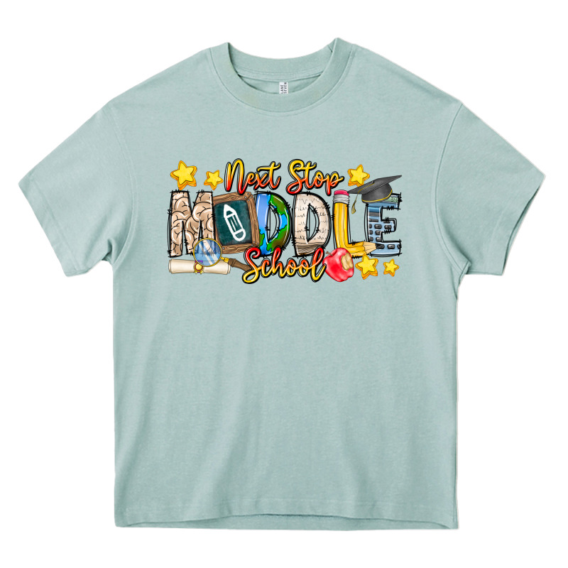 Next Stop Middle School Heavy Core Tee by CowhideDigitalArt | Teevron