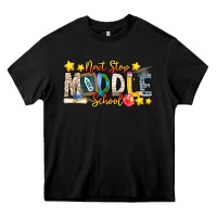 Black Next Stop Middle School Heavy Core Tee - CowhideDigitalArt