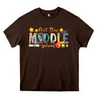 Chocolate Brown Next Stop Middle School Heavy Core Tee - CowhideDigitalArt