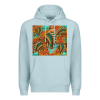 Blue Mist indian headdress pattern tumbler Premium Hoodie - HRA Design Shop