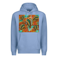 Colony Blue indian headdress pattern tumbler Premium Hoodie - HRA Design Shop