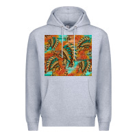 Heather Grey indian headdress pattern tumbler Premium Hoodie - HRA Design Shop