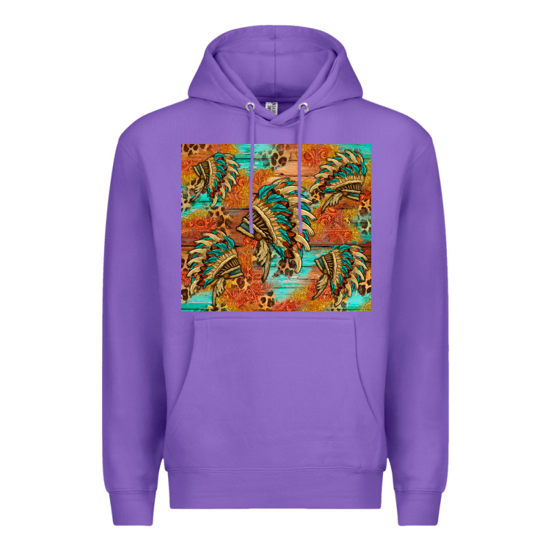Indian Headdress Pattern Tumbler Premium Hoodie by HRA Design Shop | Teevron