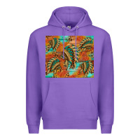 Purple indian headdress pattern tumbler Premium Hoodie - HRA Design Shop