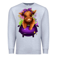 Heather Grey Halloween Heifer Premium Sweatshirt - RanaPortraitStore