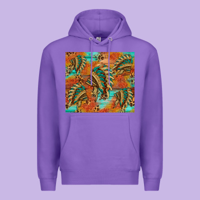 Indian Headdress Pattern Tumbler Premium Hoodie Designed By Hra Design Shop