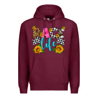 Burgundy race life Premium Hoodie - HRA Design Shop