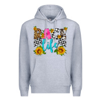 Heather Grey race life Premium Hoodie - HRA Design Shop