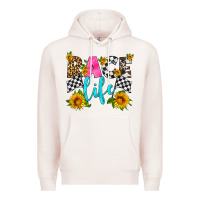Pale Pink race life Premium Hoodie - HRA Design Shop