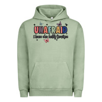 Pigment Oil Green unafraid Urban Hoodie - JahusDesignShop