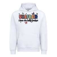 White unafraid Urban Hoodie - JahusDesignShop