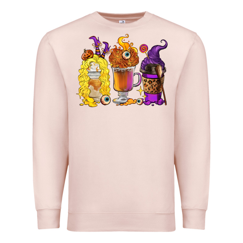 Halloween Hocus Pocus Coffee Cups Premium Sweatshirt by RanaPortraitStore | Teevron