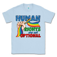 Dusty Blue Human Rights Are Not Optional Classic Tee - BundleAndBundleShop
