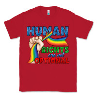 Red Human Rights Are Not Optional Classic Tee - BundleAndBundleShop