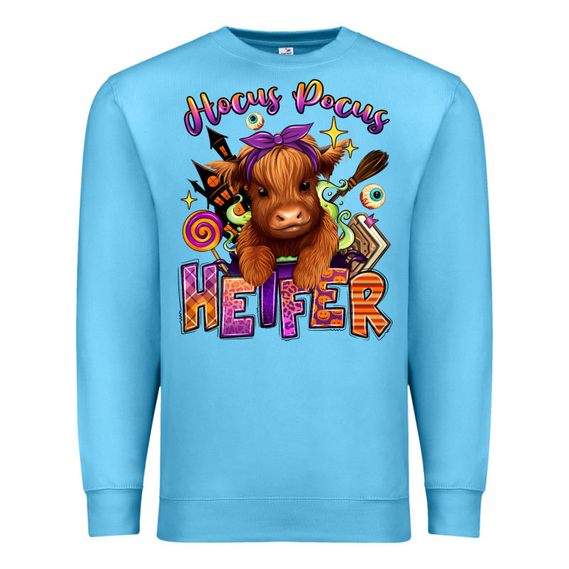 Hocus Pocus Heifer Premium Sweatshirt by RanaPortraitStore | Teevron