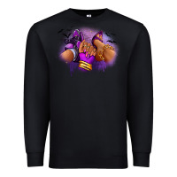 Black Halloween sneaker and heel afro woman Premium Sweatshirt - RanaPortraitStore