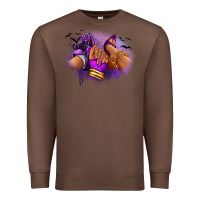 Chestnut Halloween sneaker and heel afro woman Premium Sweatshirt - RanaPortraitStore