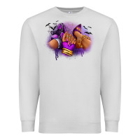 Dove Grey Halloween sneaker and heel afro woman Premium Sweatshirt - RanaPortraitStore