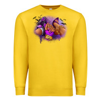 Lemon Halloween sneaker and heel afro woman Premium Sweatshirt - RanaPortraitStore