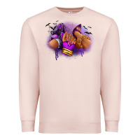 Pale Pink Halloween sneaker and heel afro woman Premium Sweatshirt - RanaPortraitStore