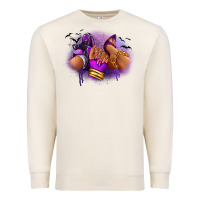 Sandshell Halloween sneaker and heel afro woman Premium Sweatshirt - RanaPortraitStore