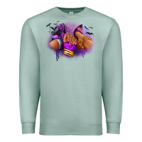 Seafoam Halloween sneaker and heel afro woman Premium Sweatshirt - RanaPortraitStore
