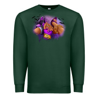 Sports Green Halloween sneaker and heel afro woman Premium Sweatshirt - RanaPortraitStore