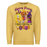 Antique Gold Hocus pocus i need coffee to focus Premium Sweatshirt - RanaPortraitStore