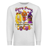 Oatmeal Heather Hocus pocus i need coffee to focus Premium Sweatshirt - RanaPortraitStore