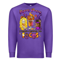 Purple Hocus pocus i need coffee to focus Premium Sweatshirt - RanaPortraitStore