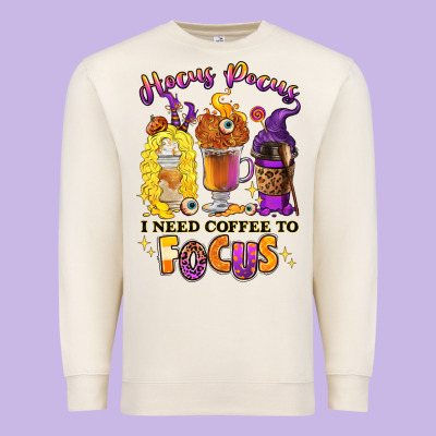 Premium Sweatshirt Hocus pocus i need coffee to focus