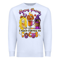 White Hocus pocus i need coffee to focus Premium Sweatshirt - RanaPortraitStore