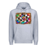 Heather Grey race leopard and tie dye background Premium Hoodie - HRA Design Shop