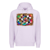 Lilac race leopard and tie dye background Premium Hoodie - HRA Design Shop