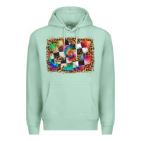 Seafoam race leopard and tie dye background Premium Hoodie - HRA Design Shop