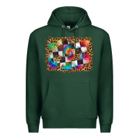 Sports Green race leopard and tie dye background Premium Hoodie - HRA Design Shop